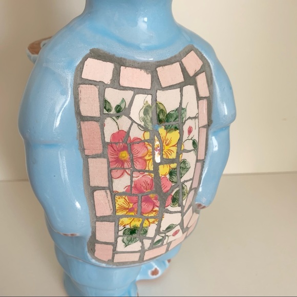 New Mosaic ceramic bunny planter - Picture 12 of 17